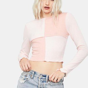 Fool Me Once Colorblock Crop Top